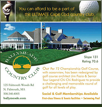 Professional Ad Design for Ballymead Country Club and Cape Cod View Magazine.