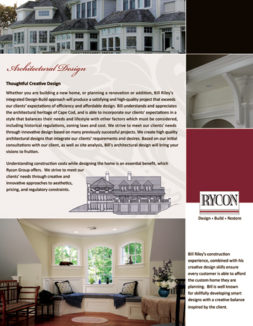 Flyer/Sell Sheet Presentation Design for Fine Home Builders and Architects
