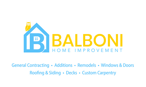 front of business card design for Balboni home improvements