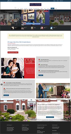 JFK Hyannis Museum web page snapshot
