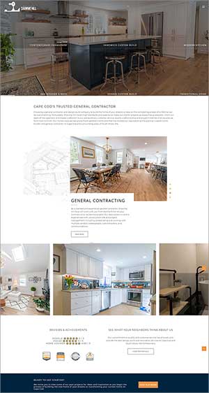 website for custom home builder in Sandwich MA