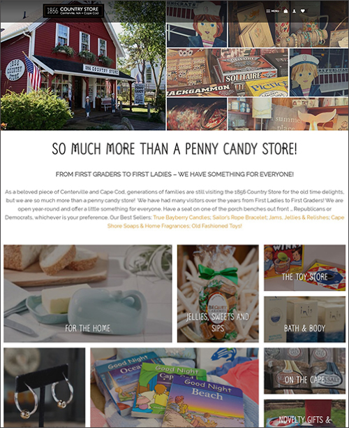 ecommerce gift shop - 1856 country store website thumbnail