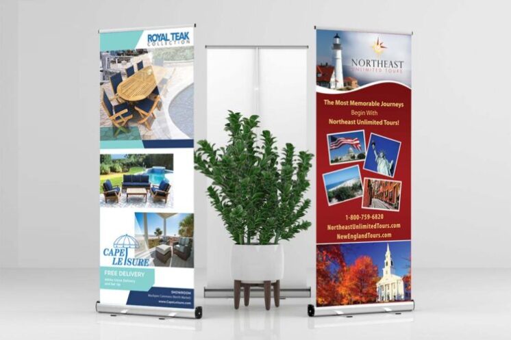 retractable banner displays side by side