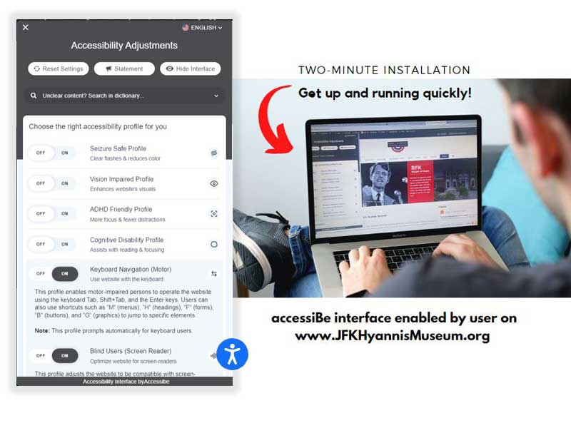 accessibe - ada compliant interface for persons with disabilities