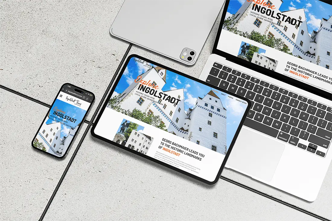 private tour one-page website on all devices