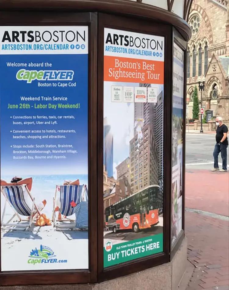billboard/banner design located in copley square in Boston - for capeflyer