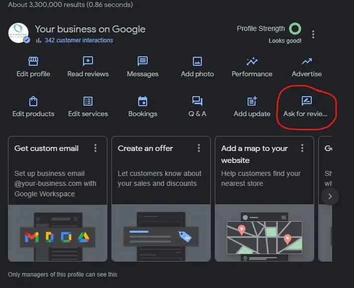 google ask for reviews where is it