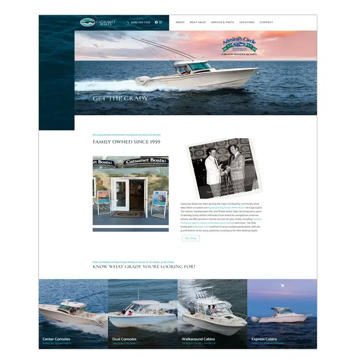 cataumet boats home page snapshot